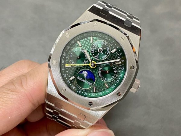 Audemars Piguet Royal Oak Perpetual Calendar 26606ST Green Dial Super Clone 41mm - Image 3