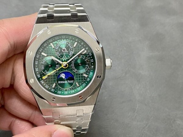 Audemars Piguet Royal Oak Perpetual Calendar 26606ST Green Dial Super Clone 41mm - Image 4