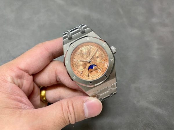 Audemars Piguet Royal Oak Perpetual Calendar 26615TI Salmon Dial Top Quality Replica 41mm