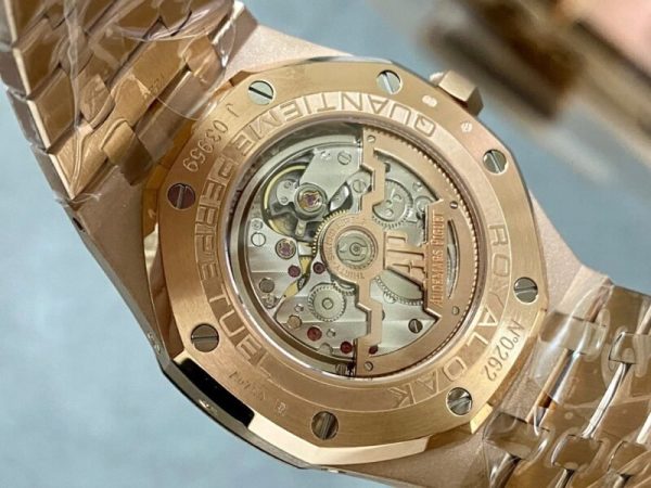 Audemars Piguet Royal Oak Perpetual Calendar 26574OR Rose Gold Blue Dial Best Replica 41mm - Image 7