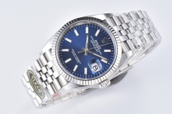 Rolex Datejust 126234 Blue Index Dial Fluted Bezel 36MM Unisex Replica Watch - Image 4