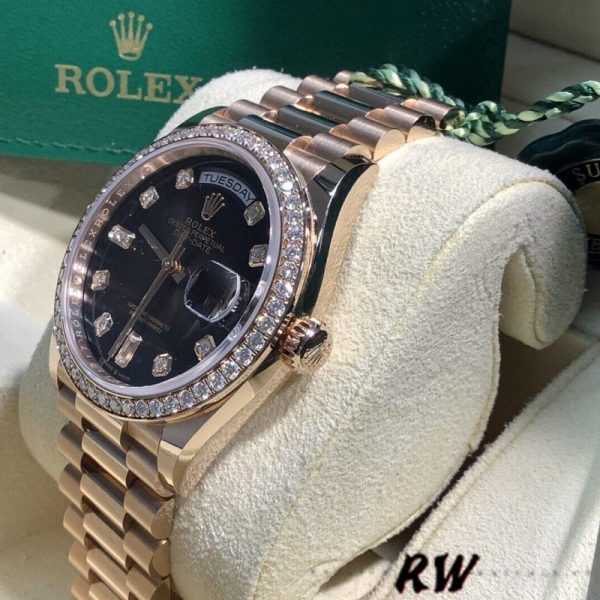 Rolex Day-Date 128345RBR Brown Ombre Dial Everose Gold 36MM Unisex Replica Watch - Image 3