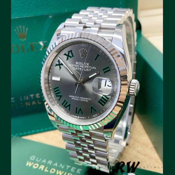 Rolex Datejust 126234 Slate Grey Wimbledon Dial 36MM Unisex Replica Watch - Image 2