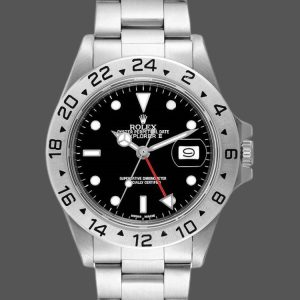Rolex Explorer II 16550 Stainless Steel Black Dial 39MM Mens Replica Watch