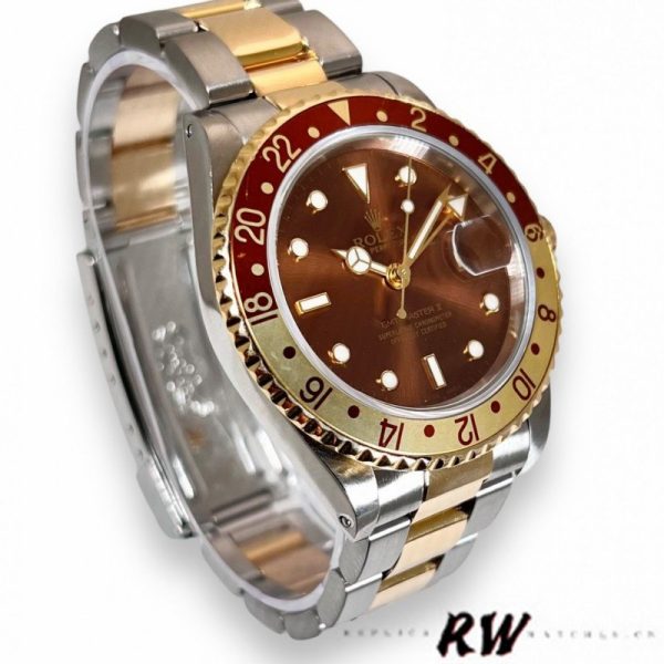 Rolex GMT-Master II 16713 White Gold Chocolate Dial 40mm Mens Replica Watch - Image 2