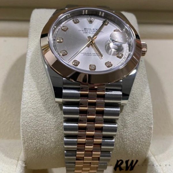 Rolex Datejust 126301 Rose Gold Sundust Diamonds Dial 41MM Mens Replica Watch - Image 4