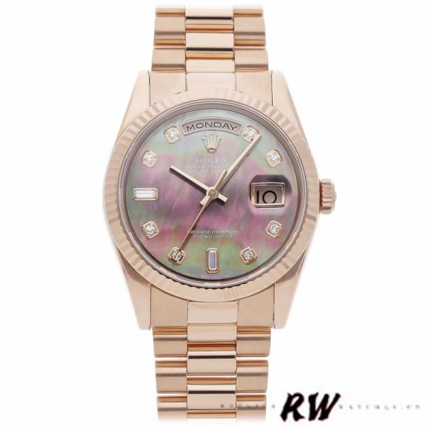 Rolex Day-Date 118235 Mother of pearl diamond dial 36mm Unisex Replica Watch - Image 2