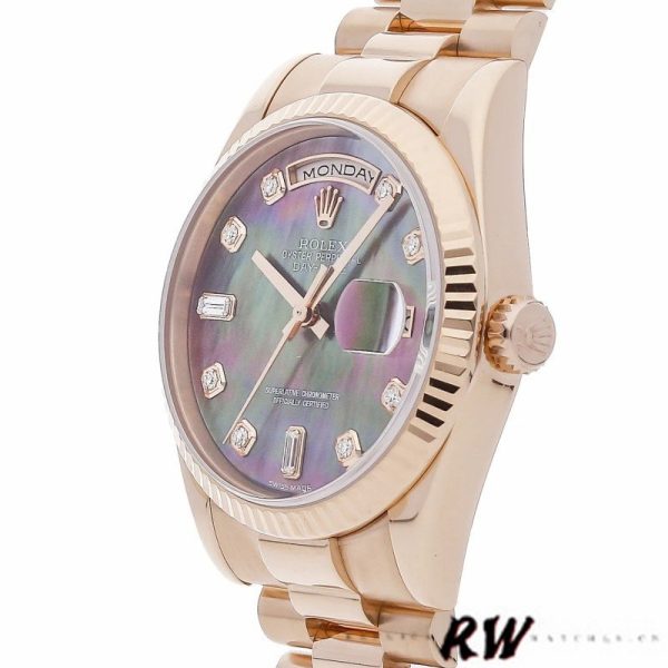 Rolex Day-Date 118235 Mother of pearl diamond dial 36mm Unisex Replica Watch - Image 4