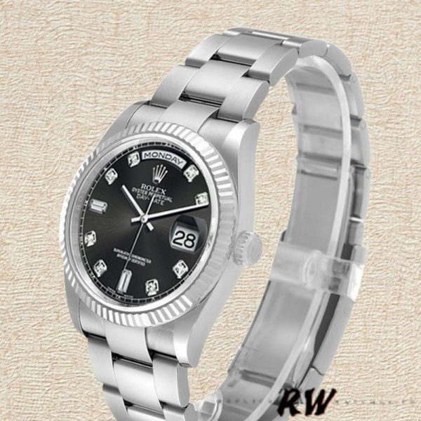 Rolex Day-Date 118239 Black Diamonds Dial 36mm Unisex Replica Watch - Image 3