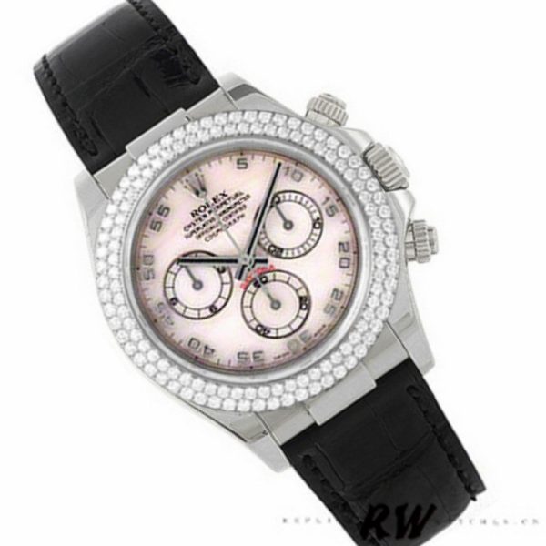 Rolex Cosmograph Daytona 116589 White MOP Arabic Dial 40MM Mens Replica Watch - Image 3