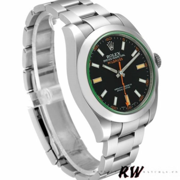 Rolex Milgauss 116400GV Stainless Steel Black Dial 40MM Mens Replica Watch - Image 2