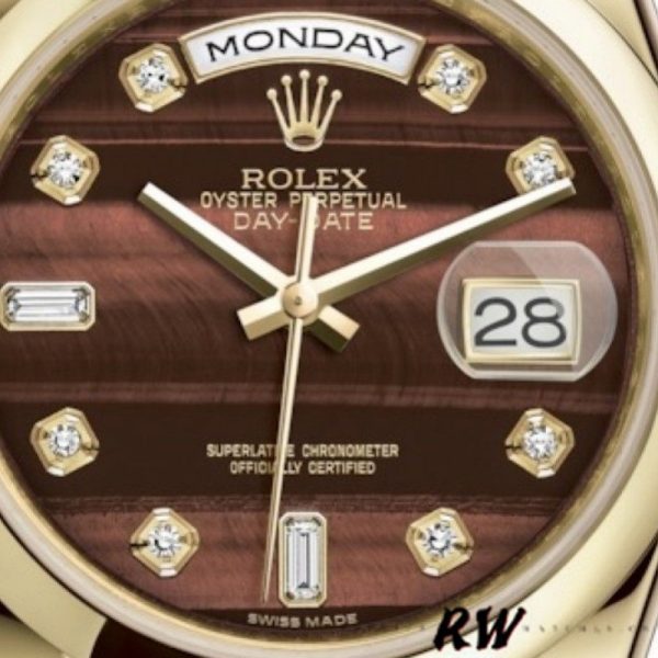 Rolex Day-Date 118208 Bulls Eye Diamonds Dial 36mm Unisex Replica Watch - Image 4