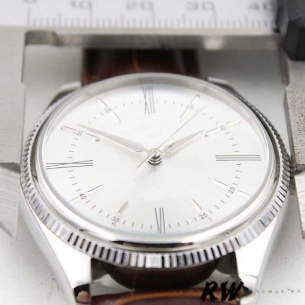 Rolex Cellini Time 50509 Brown Leather Strap White Dial 39mm Mens Replica Watch - Image 4
