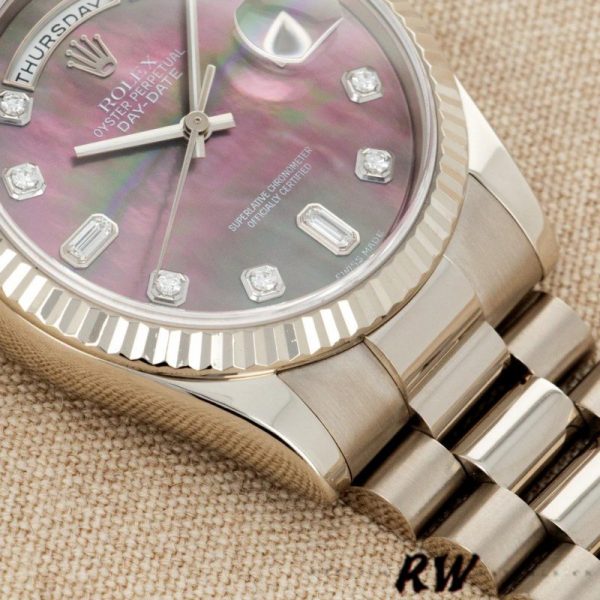 Rolex Day-Date 118239 MOP Black Dial 36mm Unisex Replica Watch - Image 2