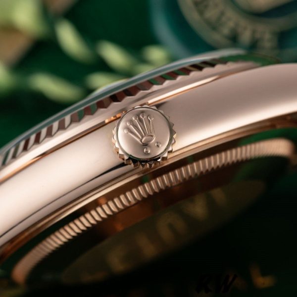 Rolex Day-Date 118235 Everose Gold Meteorite Diamond Dial 36mm Unisex Replica Watch - Image 4
