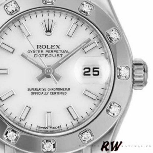 Rolex Masterpiece Pearlmaster 80319 White Dial 29MM Lady Replica Watch - Image 2