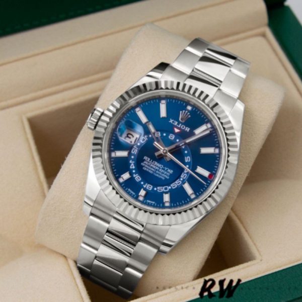 Rolex Sky-Dweller 326934 Stainless Steel Blue Dial 42MM Replica Watch - Image 2