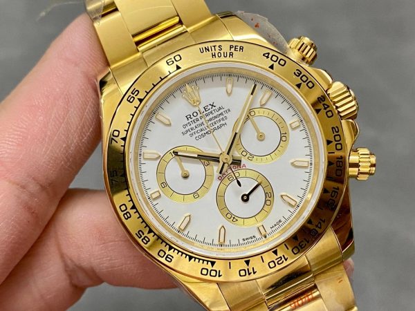 Rolex Cosmograph Daytona 116528 White Index Dial 40MM Mens Replica Watch - Image 4