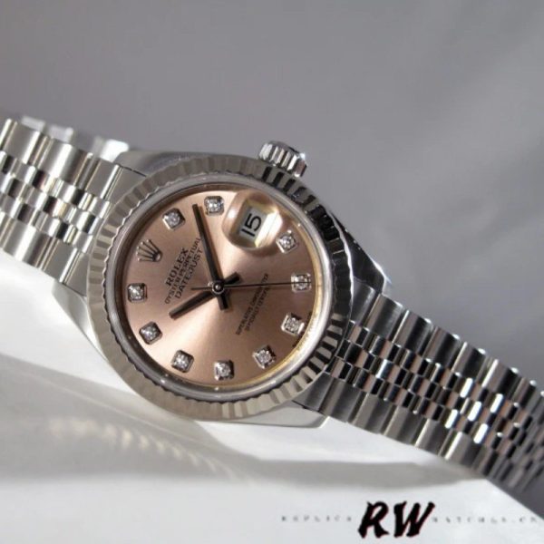 Rolex Datejust 279174 Stainless Steel Pink Diamond Dial 28mm Lady Replica Watch - Image 11