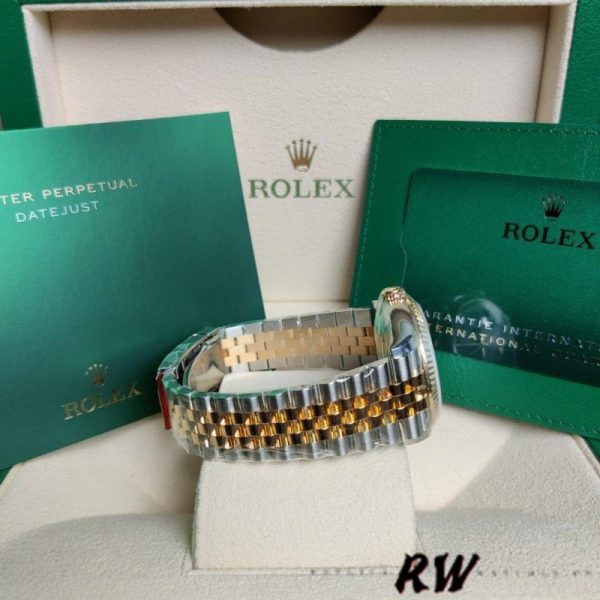 Rolex Datejust Two-Tone Steel Yellow Gold Fluted Bezel 126233 36mm Unisex Replica Watch - Image 4