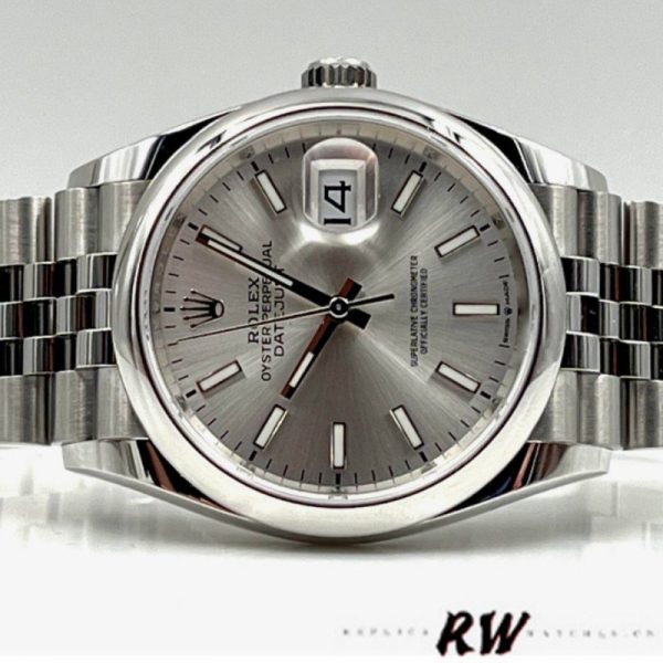 Rolex Datejust 126200 Silver Dial Stainless Steel 36MM Unisex Replica Watch - Image 4