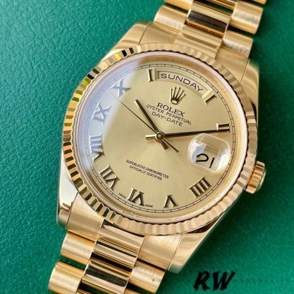 Rolex Day-Date 118238 Champagne Dial 36mm Unisex Replica Watch - Image 3