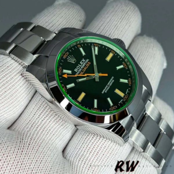 Rolex Milgauss 116400GV Stainless Steel Black Dial 40MM Mens Replica Watch - Image 4