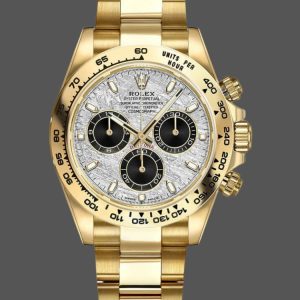 Rolex Daytona 116508 Yellow Gold Meteorite Grey Dial 40MM Mens Replica Watch