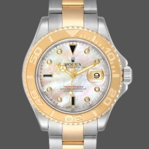 Rolex Yachtmaster 16623 Steel Yellow Gold Mother of Pearl White Dial 40MM Mens Replica Watch