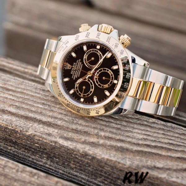 Rolex Daytona 116523 Stainless Steel Black Dial 40mm Mens Replica Watch - Image 4