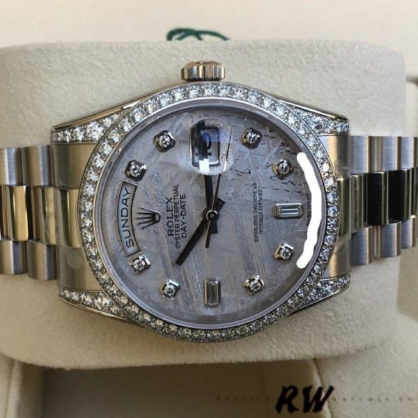 Rolex Day-Date 118389 Meteorite Grey Dial 36MM Unisex Replica Watch - Image 4
