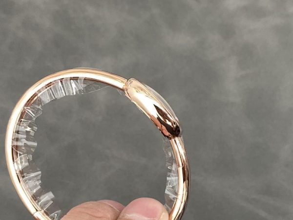 Cartier Baignoire de Cartier Rose Gold Silver Dial Mini Model Best Replica (Wrist Size 15, 16, 17cm) - Image 6