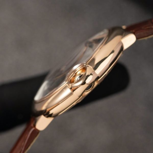 Cartier Ballon Bleu W6920037 Rose Gold Brown Dial Leather Strap Best Replica AF 42mm - Image 6