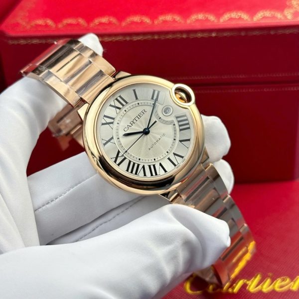 Cartier Ballon Bleu WGBB0039 Rose Gold White Dial Best Replica AF 42mm - Image 3