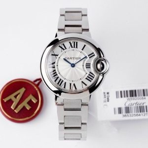Cartier Ballon Bleu W6920084 White Dial Bracelet Best Replica AF 33mm