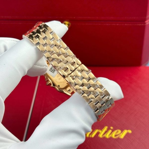 Cartier Panth??re Ladies Rose Gold MOP Dial Diamond Bezel Best Replica AF 27mm x 36mm - Image 9