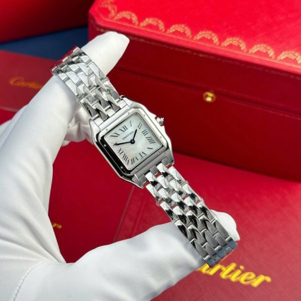 Cartier Panth??re Steel Ladies MOP Dial Best Replica AF 27mm x 36mm - Image 2