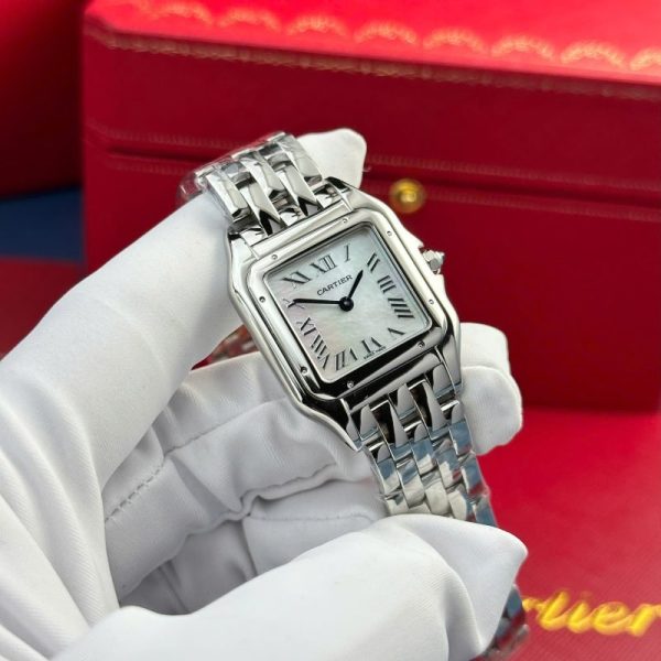Cartier Panth??re Steel Ladies MOP Dial Best Replica AF 27mm x 36mm - Image 3