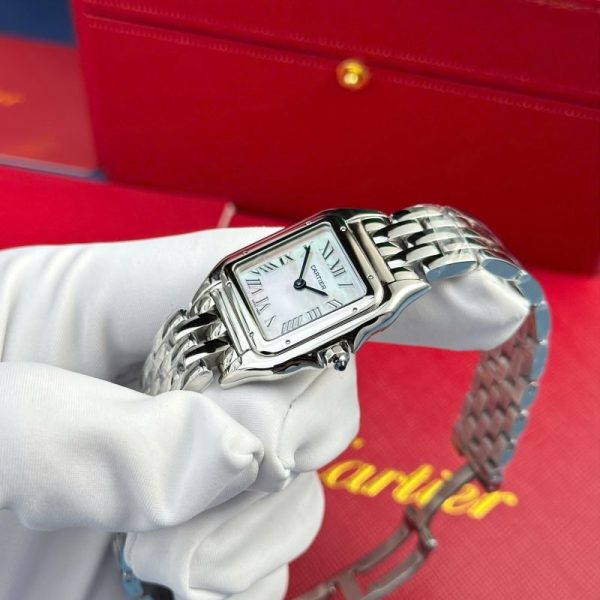 Cartier Panth??re Steel Ladies MOP Dial Best Replica AF 27mm x 36mm - Image 4