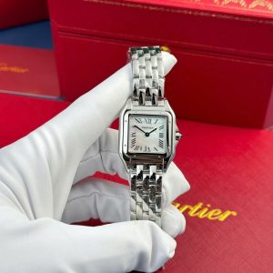 Cartier Panth??re Steel Ladies MOP Dial Best Replica AF 27mm x 36mm