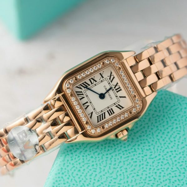 Cartier Panth??re WJPN0049 Rose Gold Diamond Bezel Ladies Replica BVF 22mm x 30mm - Image 2