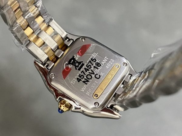 Cartier Panth??re de Cartier Small Model Two Tone Yellow Gold White Dial Best Replica BVF 23mm x 30mm - Image 7