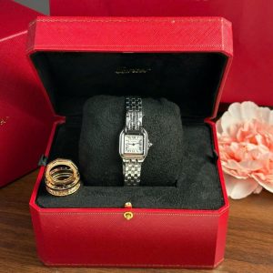 Cartier Panth??re de Cartier Steel Small Model White Dial Best Replica BVF 23mm x 30mm