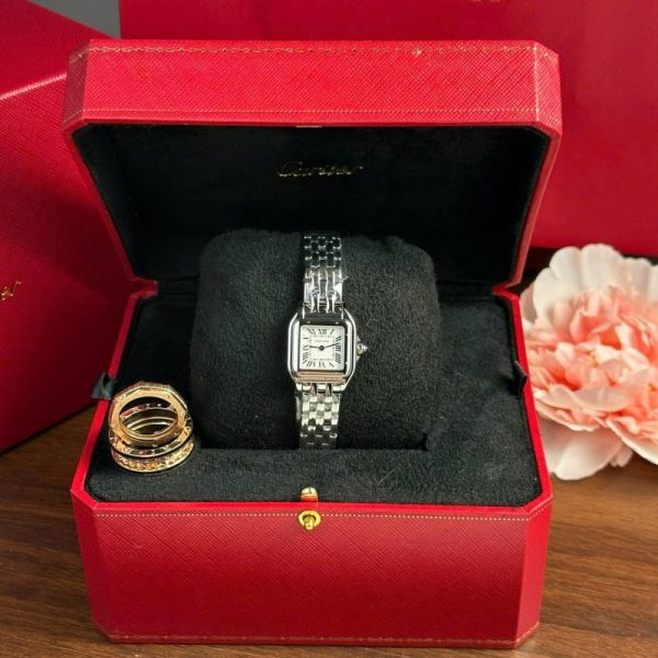 Cartier Panth??re de Cartier Steel Small Model White Dial Best Replica BVF 23mm x 30mm