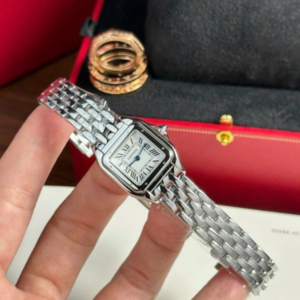 Cartier Panth??re de Cartier Steel Small Model White Dial Best Replica BVF 23mm x 30mm - Image 2