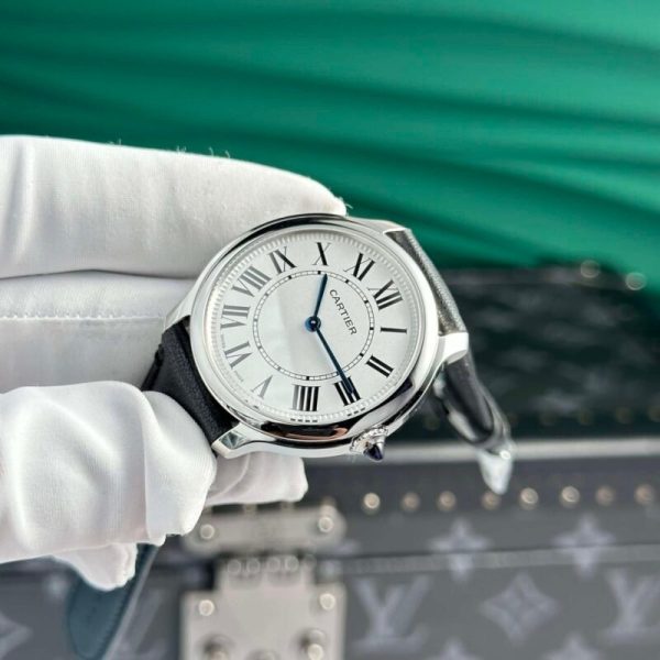 Cartier Ronde Must WSRN0031 White Dial Leather Best Replica AF 36mm - Image 3