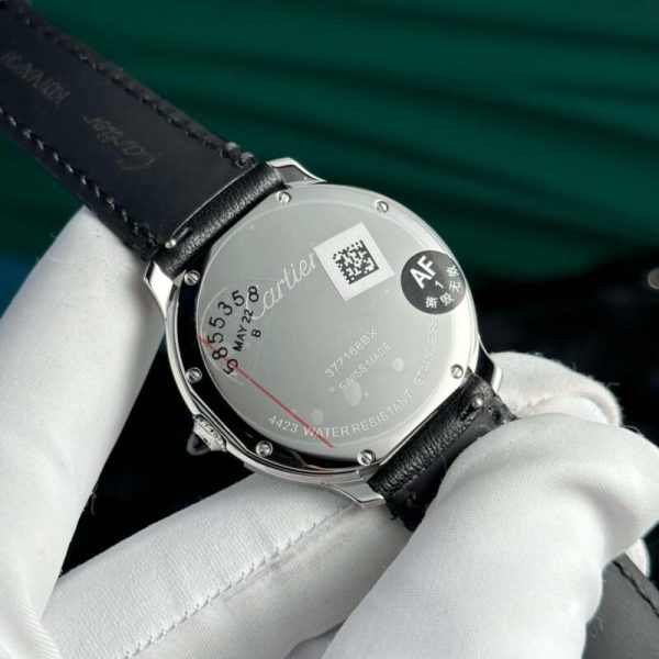 Cartier Ronde Must WSRN0031 White Dial Leather Best Replica AF 36mm - Image 7