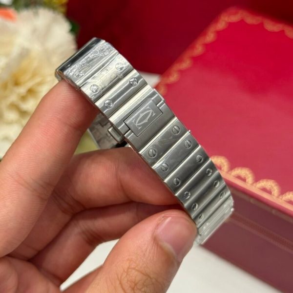 Cartier Santos WSSA0063 Blue Dial Medium Model Best Quality Replica BVF 35.1mm - Image 7