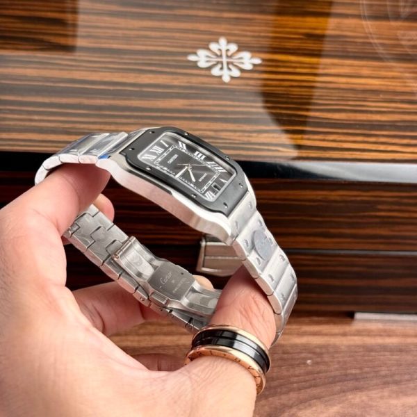 Cartier Santos WSSA0037 Grey Dial Large Model Best Replica BVF 39.8mm - Image 5