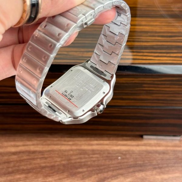 Cartier Santos WSSA0037 Grey Dial Large Model Best Replica BVF 39.8mm - Image 6